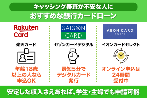 キャッシングにおすすめなクレジットカードを紹介している画像
